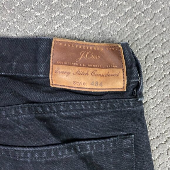 J. CREW 484 Slim Kaihara Denim Jeans Men's 31 x 30 Measures 31 x 29 Black Cotton - Picture 6 of 14